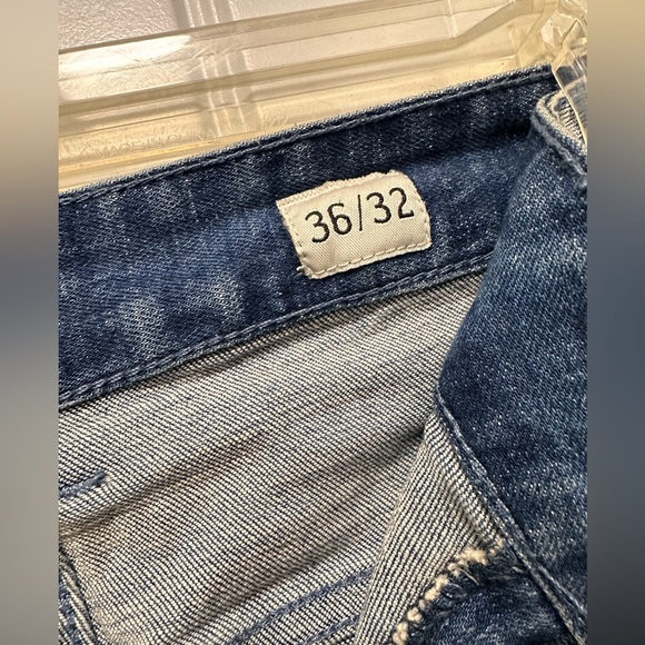 Smoke Rise Denim Distressed Paint Splatter Rip & Repair 36/32 - Picture 7 of 9